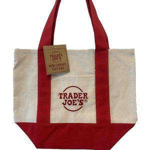 Trader Joe's mini tote bag - Red NWT